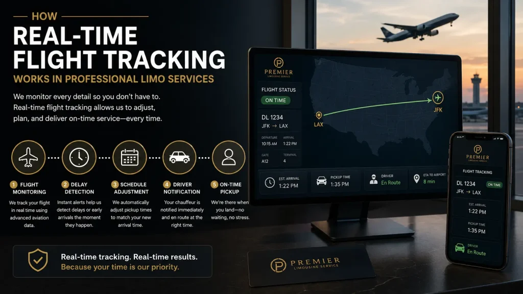 How Real-Time Flight Tracking Works in Professional Limo Services