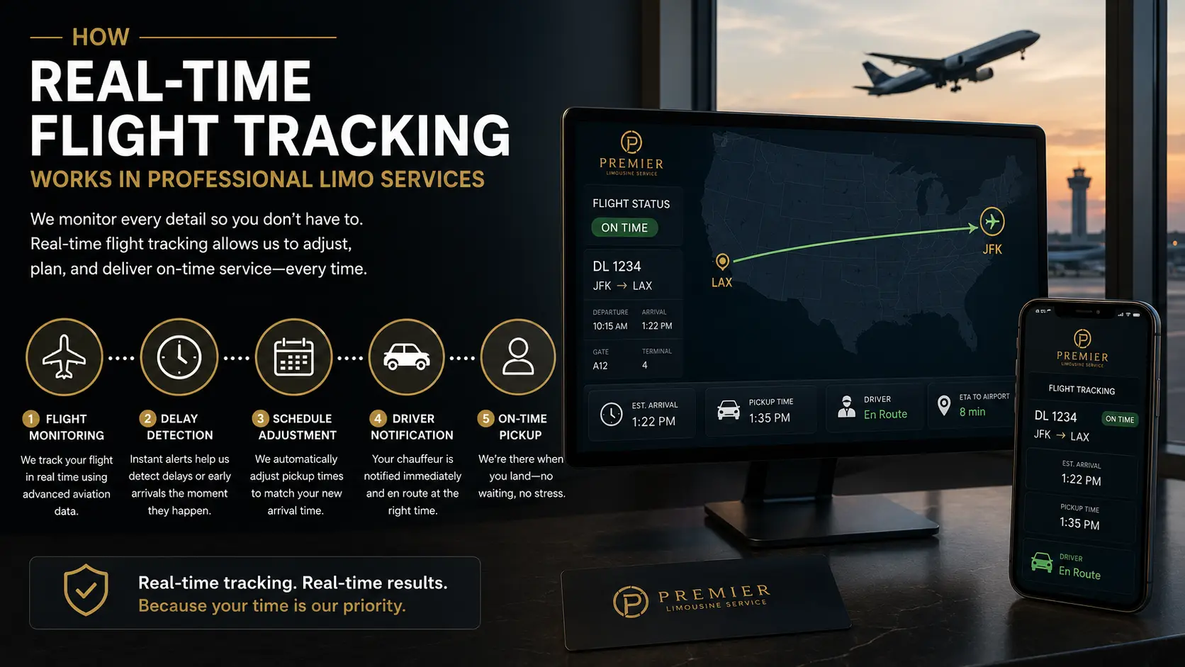 How Real-Time Flight Tracking Works in Limo Services